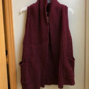 Burgundy heavy vest